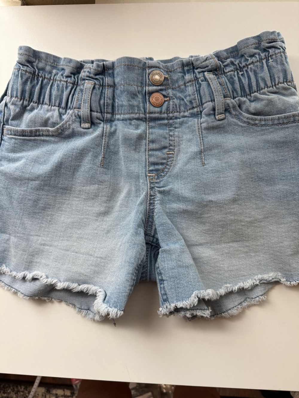abercrombie kids Light Blue Mid-Rise Denim Shorts
